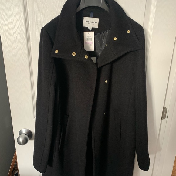BNWT * Cole Haan Snap Wool Blend Car Coat - Picture 5 of 9
